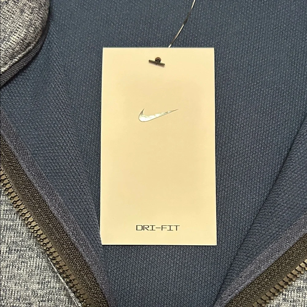 Nike Men's Blue Heather Zip-Up Sweater